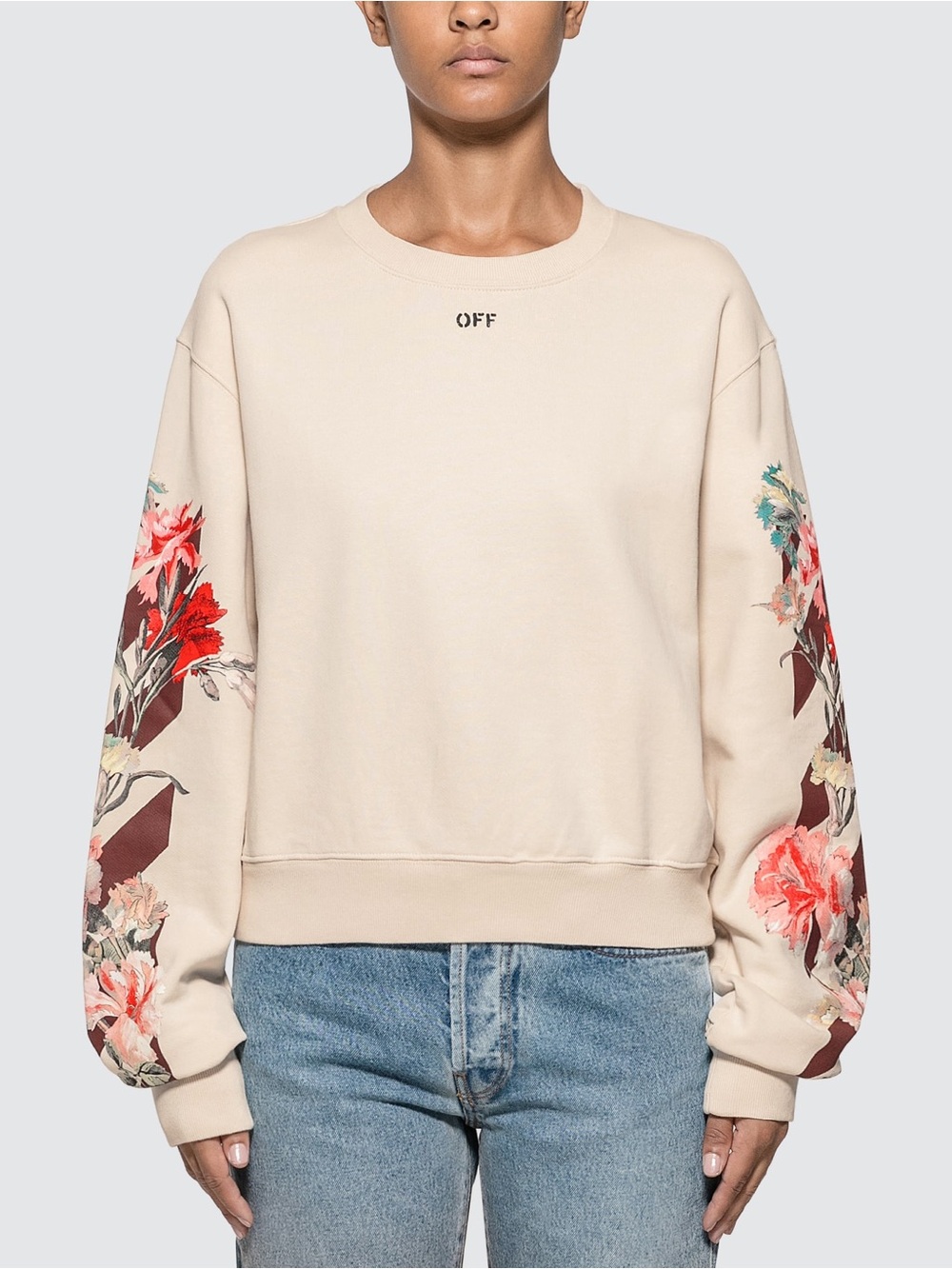 Off-White Virgil Abloh 2013 Flowers Carryover Cropped Sweatshirt - M